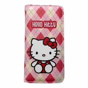 Hello Kitty Red and Pink Argyle Wallet